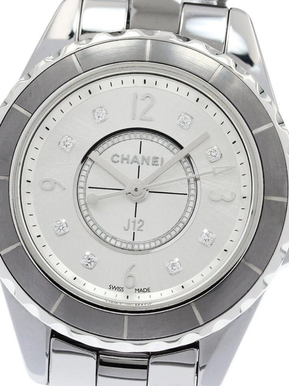 CHANEL J12 Chromatic 8P diamond Silver Dial Quartz Ladies Watch_965700